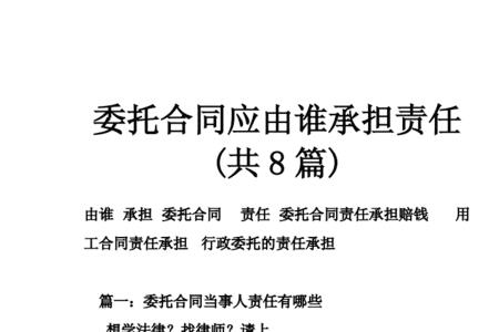 授权人和被授权人哪个承担责任