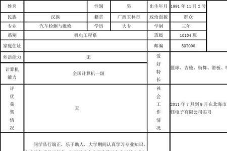 就业推荐表属于档案第几类