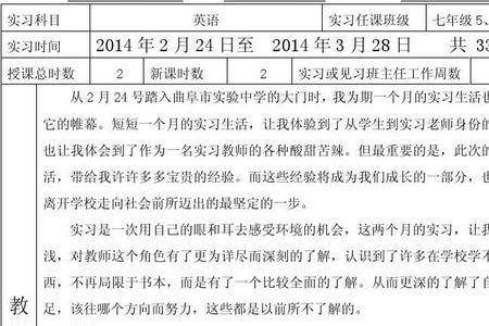 教学实践考核表实践内容怎么写