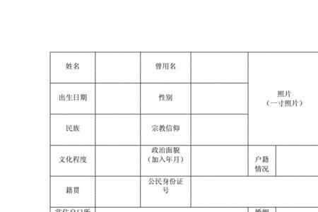 兵役登记表主要经历怎么填