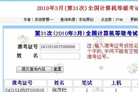 计算机等级考试怎么查分值