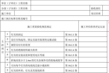 普通灯具安装检验批容量如何填