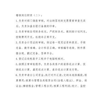 会计稽核人员是做什么的