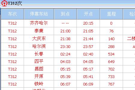 322次列车途经哪些站