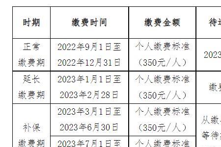 洛阳市居民医保2023年缴费时间