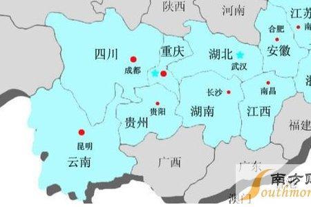 中部经济带的六个省区