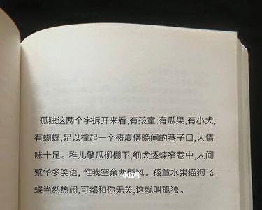 孤独的一阵子是什么意思