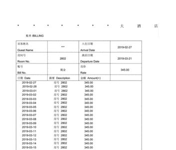 酒店水单会显示几个人住的吗