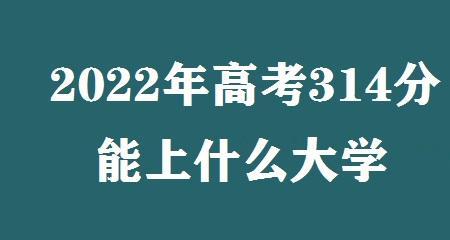 314分能上什么大学