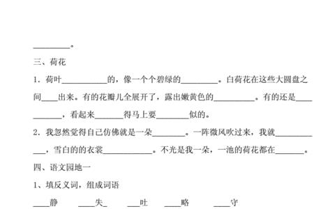 漂亮的什么填空三年级