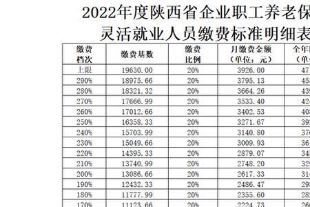 灵活就业职工养老保险缴费档次