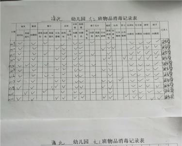 幼儿园消毒记录表怎么填写