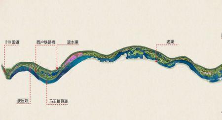 沣河的四个支流图