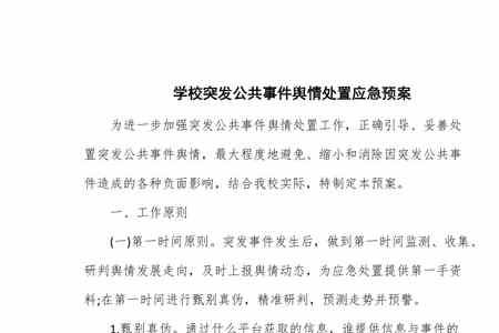 学校舆情专班职责