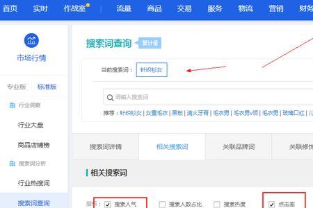 怎么看淘宝搜索量和转化率