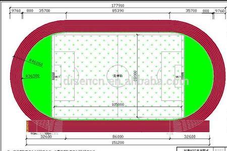 标准田径场面积