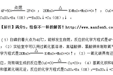 白磷与浓硫酸反应式