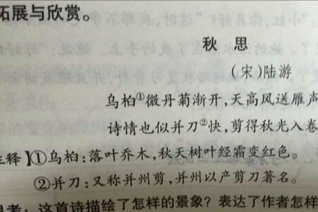 秋思古诗发的意思