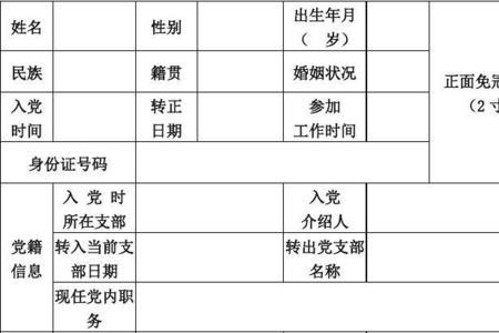 党员基本信息采集表有啥用