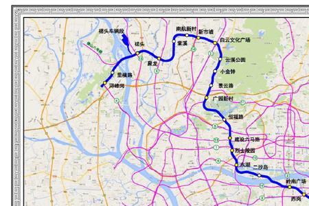 广州地铁12号线途径的站点