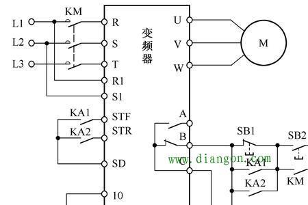 变频器和交流接触器的接线方法