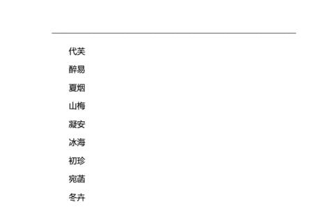 求几个带有一字的五个字网名