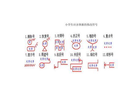 三年级下册语文修改符号