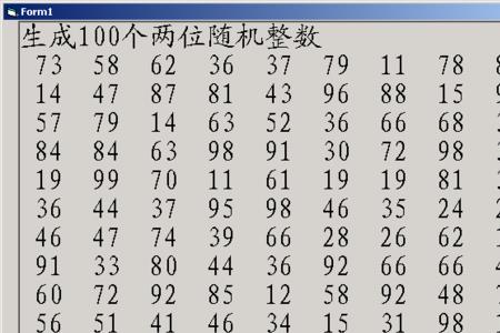 100以内的偶数