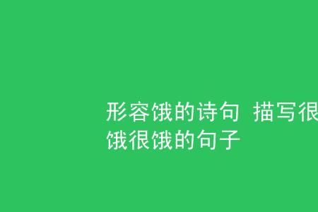 形容饿一顿没一顿的成语