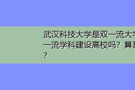 武汉科技大学是全国双一流吗