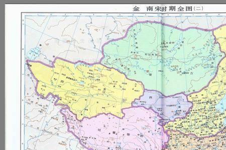 南宋和金的分界线地图