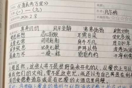 海底两万里15-20章摘抄30字并赏析