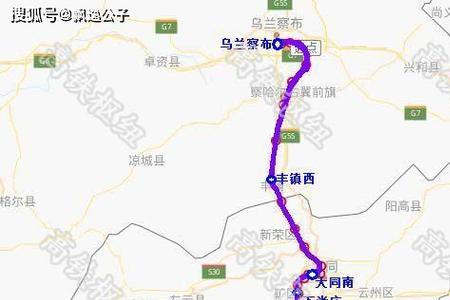 呼和浩特到兰州高铁路线