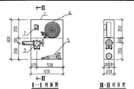 图纸上怎么看消防箱左右开
