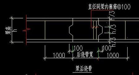 梁筋在后浇带处如何处理