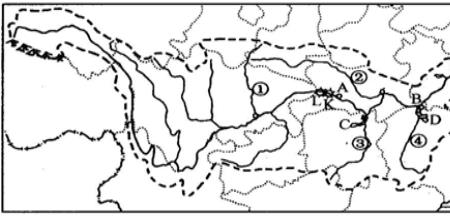 长江干流分布图