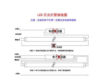 新日光灯灯管怎么接线