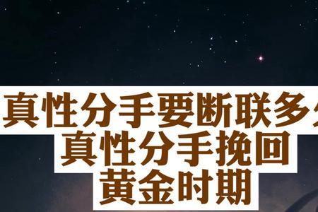 相爱的人断联多久算分手