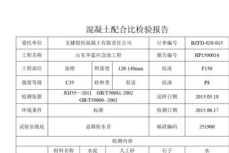 屋面发泡混凝土配合比列表