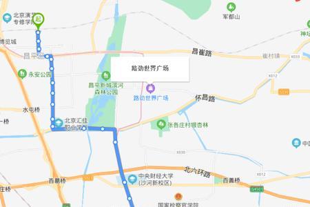 昌平县城55路公交车线路