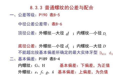 螺纹公差配合计算