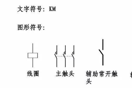 交流接触器输入端代表符号