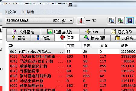 硬盘检测有一两个红的是坏道