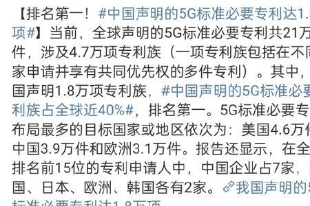 中国申请4g专利有多少