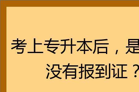 专升本报到证有用吗