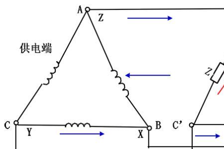 三角形接线相线电流的关系