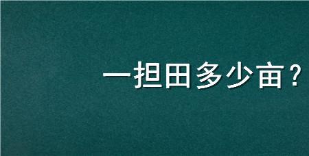 湖北一亩等于几斗