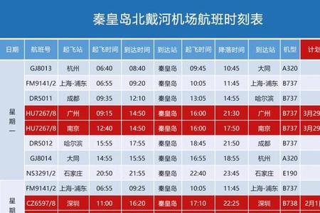 茂名机场航班时刻表