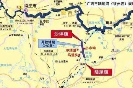 平陆运河路线图起点跟终点