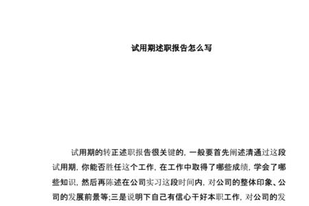 试用期总结报告要署名吗